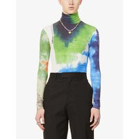 Abstract-print turtleneck jersey top | Selfridges