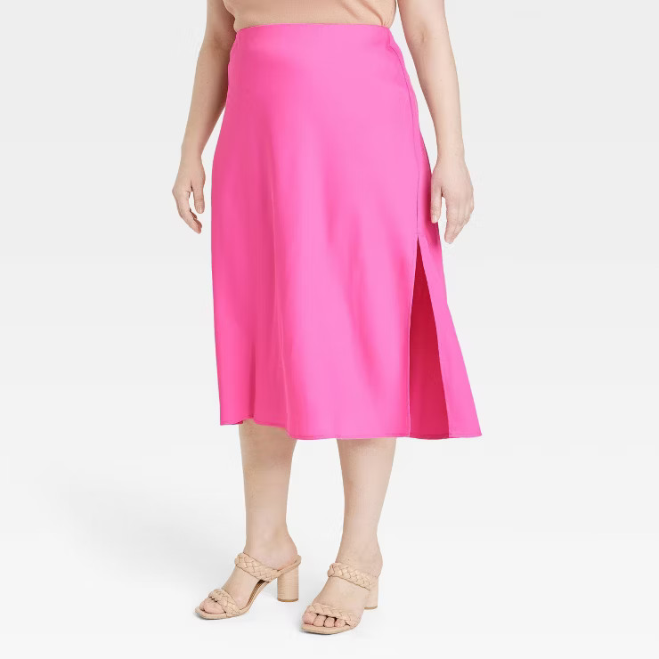 Women's Midi A-Line Slip Skirt - A New Day™ | Target