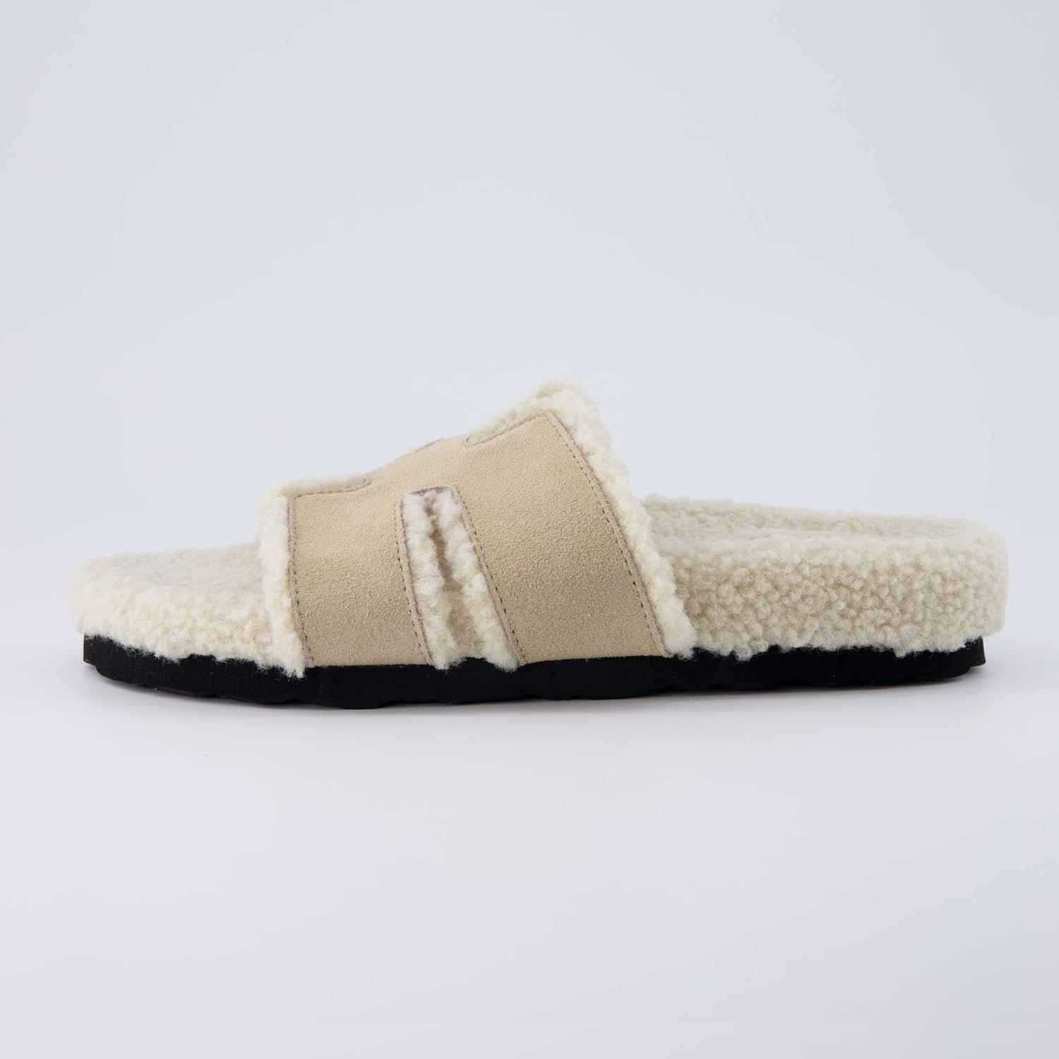 CUSHIONAIRE Women's Cuddle Fur Faux Shearling lined slide sandal +Memory Foam, Wide Widths Available | Amazon (US)