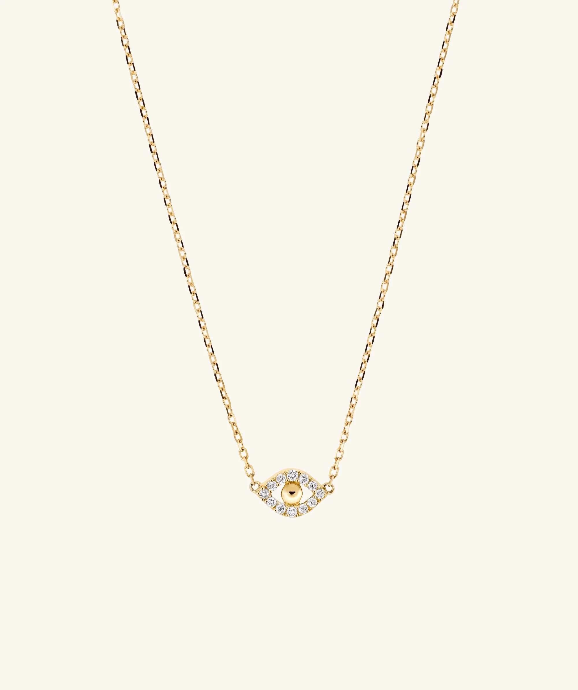 Pavé Diamond Evil Eye Necklace | Mejuri Fine Crew
