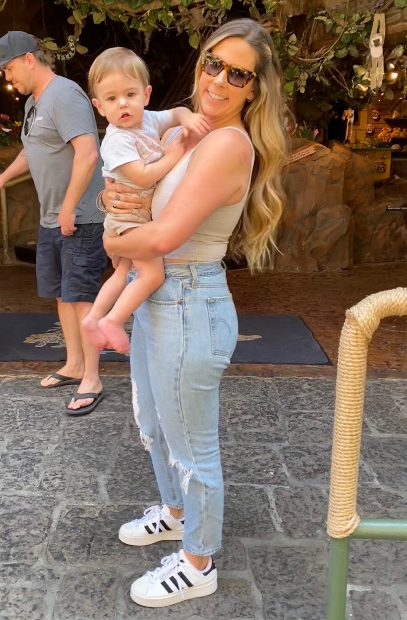 Casual wear, destroyed jeans, grey tank, adidas, comfy wear, mom jeans

#LTKcurves #LTKfamily #LTKBacktoSchool