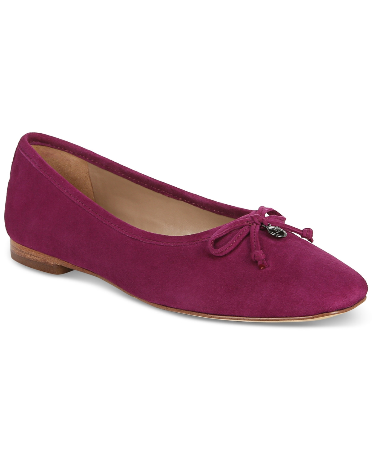 Sam Edelman Women's Meadow Square-Toe Bow Ballet Flats - Dark Orchid | Macy's