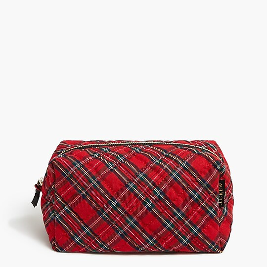 Tartan canvas pouch | J.Crew Factory