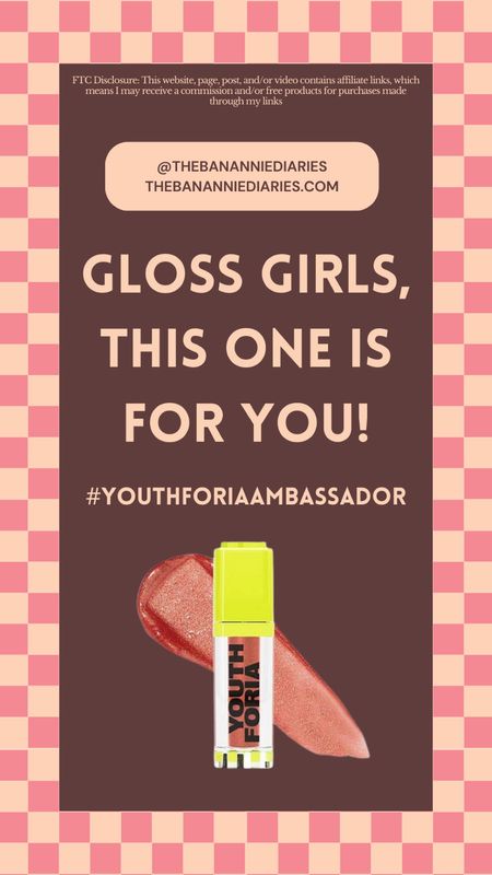 #YouthforiaAmbassador ✨💖 gloss girls, this one is for you!! the dewy gloss by youthforia is the first product i used from their brand! now, i’m in LOVE with their brand! 

✨ has a shine
✨ is not sticky
✨ leaves a beautiful tint on my lips

@youthforia #youthforia 

#TheBanannieDiaries #TheBanannieDiariesByAnnie #lipglosspoppin #lipglosslover #lipglossaddict #lipglossobsession #dewygloss #beautybrand #beautylovers #beautyobsessed #bananniesbeautyreviews #bananniesbeauty #makeuplover #makeupreview 

#LTKFestival #LTKGiftGuide #LTKBeauty