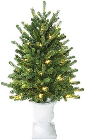 MARTHA STEWART URN 36" CL Pre-Lit Tabletop Christmas Tree, Clear Lights | Amazon (US)