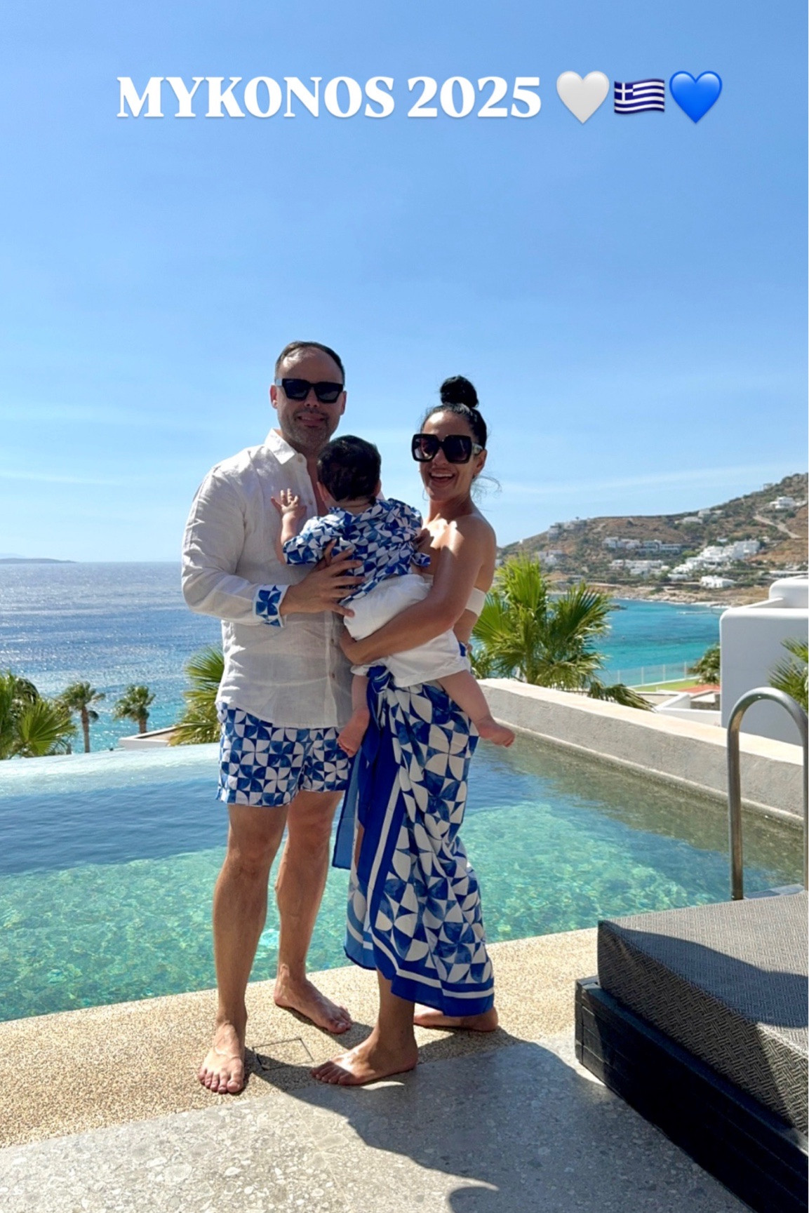 Matching family of 3 (last summer) in Greece 🤍🇬🇷💙

#LTKMens #LTKSwim #LTKTravel