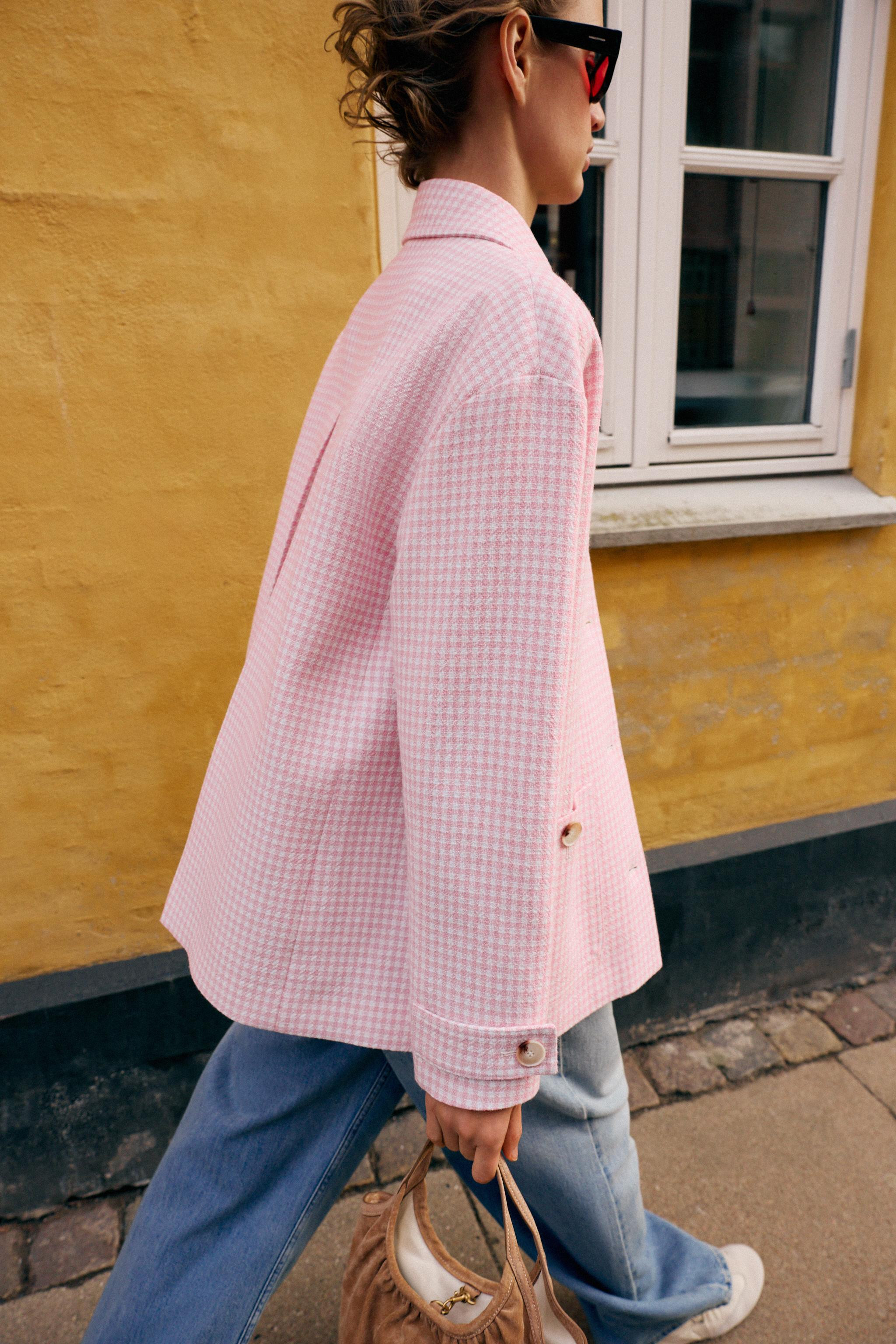 GINGHAM CHECK JACKET | Zara US