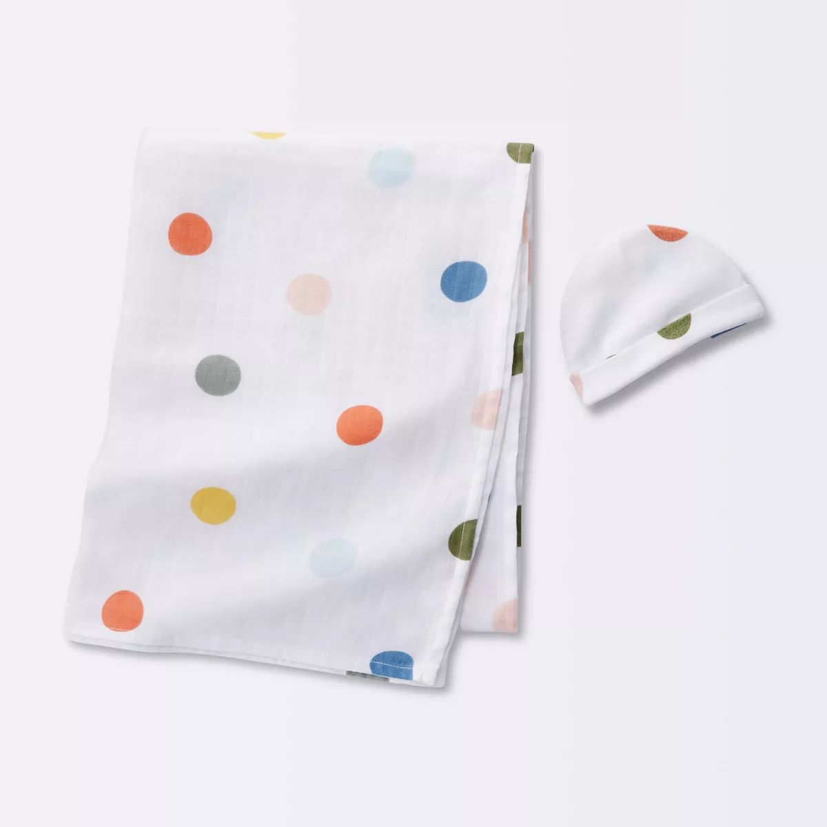 Hospital Muslin Swaddle Baby Blanket - Multi Dot - Cloud Island™ | Target