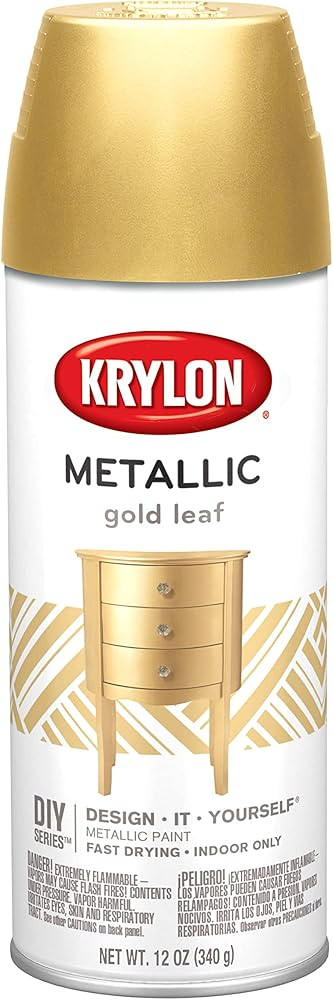 Krylon K02201007 brilliant Metallic Aerosol Paint, Golf Leaf, 11 ounce | Amazon (US)