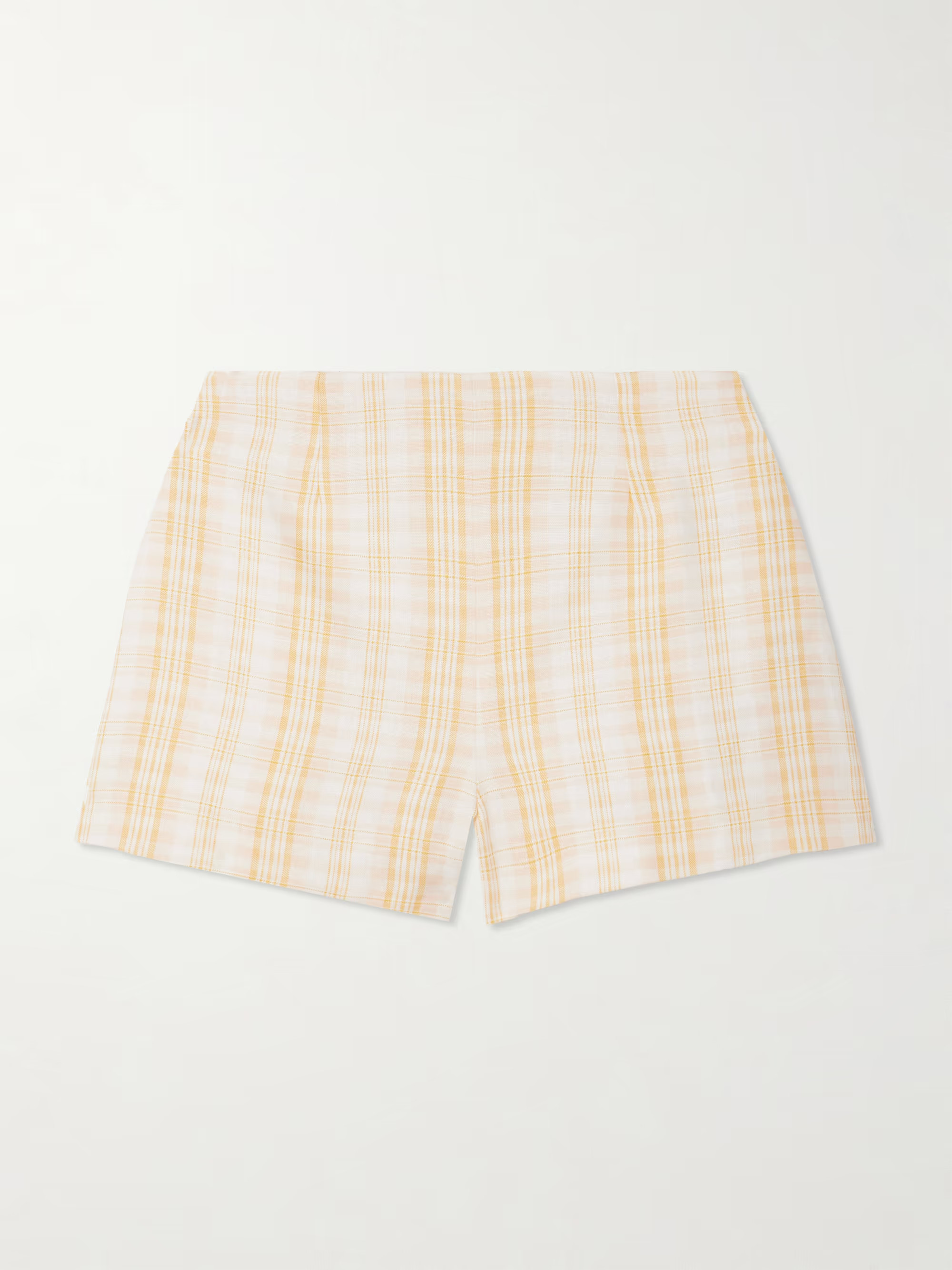Lila checked linen shorts | NET-A-PORTER (UK & EU)