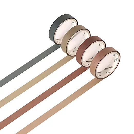 YUBBAEX Natural Color Washi Tape Set 4 Rolls Decorative Tapes for Arts, DIY Crafts, Journals, Pla... | Amazon (US)