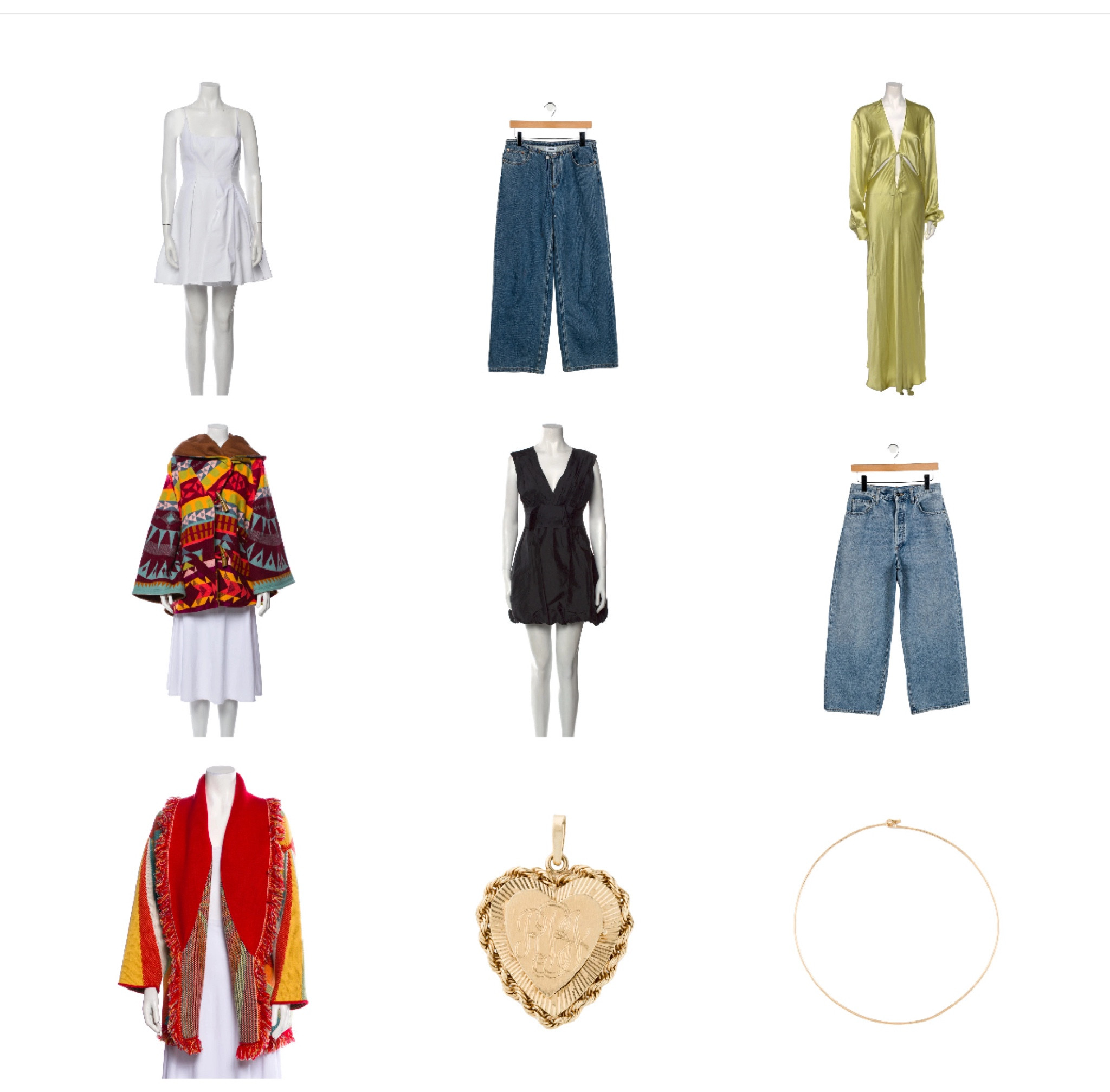 Alanui under $900, a solid gold choker $600, Staud under $100