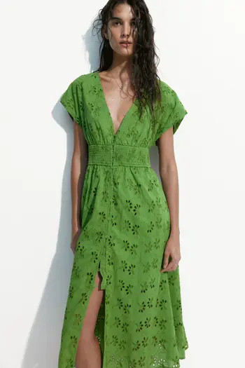 H&M Broderie-anglaise Cotton Dress | Nordstrom | Nordstrom