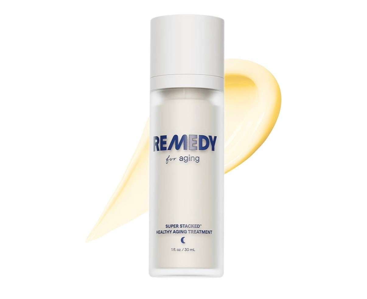 REMEDY for Healthy Aging, Serum for Wrinkles, Uneven Texture and Tone
With Retinal, Resveratrol, Glycolic Acid, Argireline, Ferulic Acid, Matrixyl 3000, By Dermatologist Dr. Shah

#LTKmorningroutine #LTKOver40