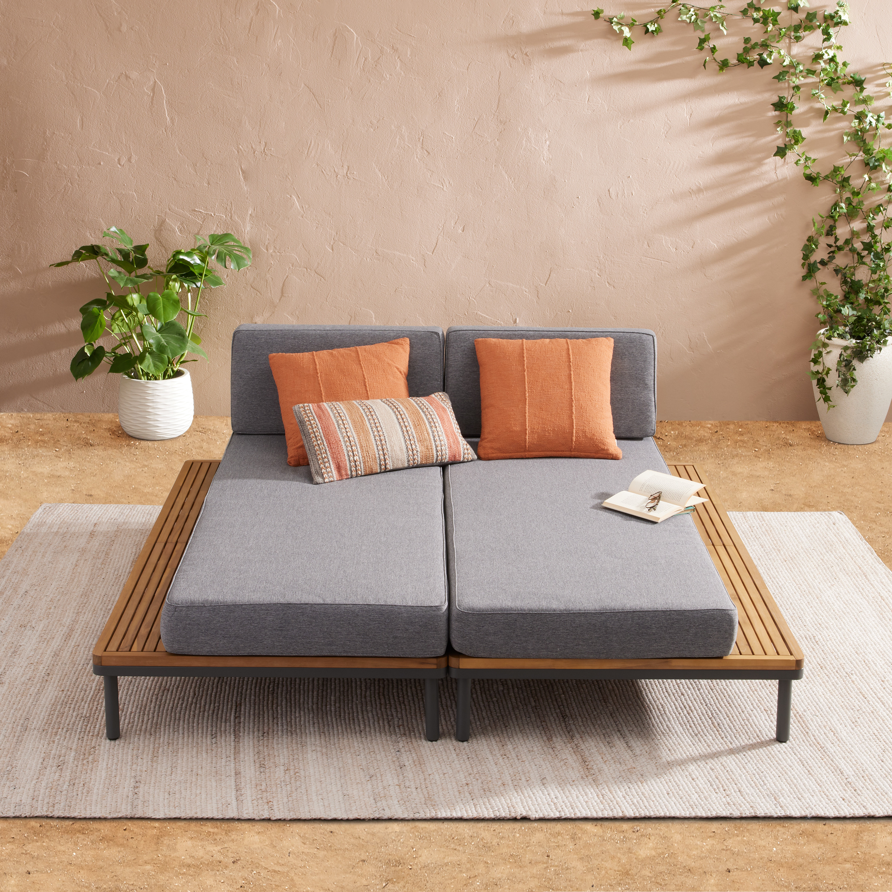 Andorra 2 Piece Outdoor Chaise Lounge Set | World Market