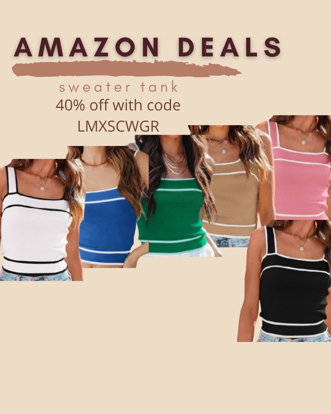 $12 ends 7/14

Amazon fashion
Amazon deals
Sweater tank

#LTKSaleAlert