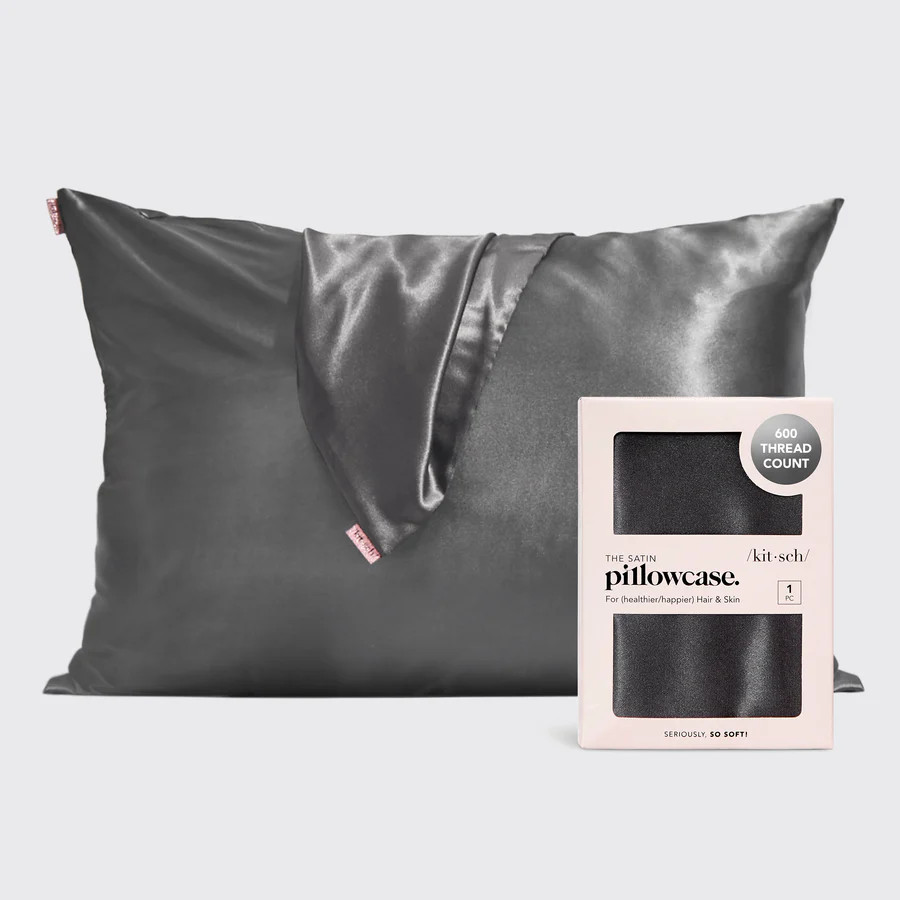 Satin Pillowcase in Charcoal | Kitsch