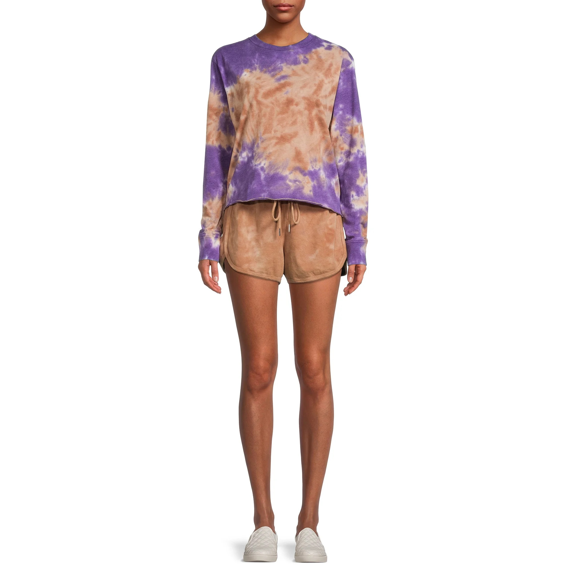 No Boundaries - No Boundaries Juniors' Long Sleeve Shirt and Short, 2-Piece Set - Walmart.com | Walmart (US)