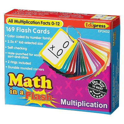 Edupress™ Math in a Flash™ Color-Coded Multiplication Flash Cards, 169 Cards | Target