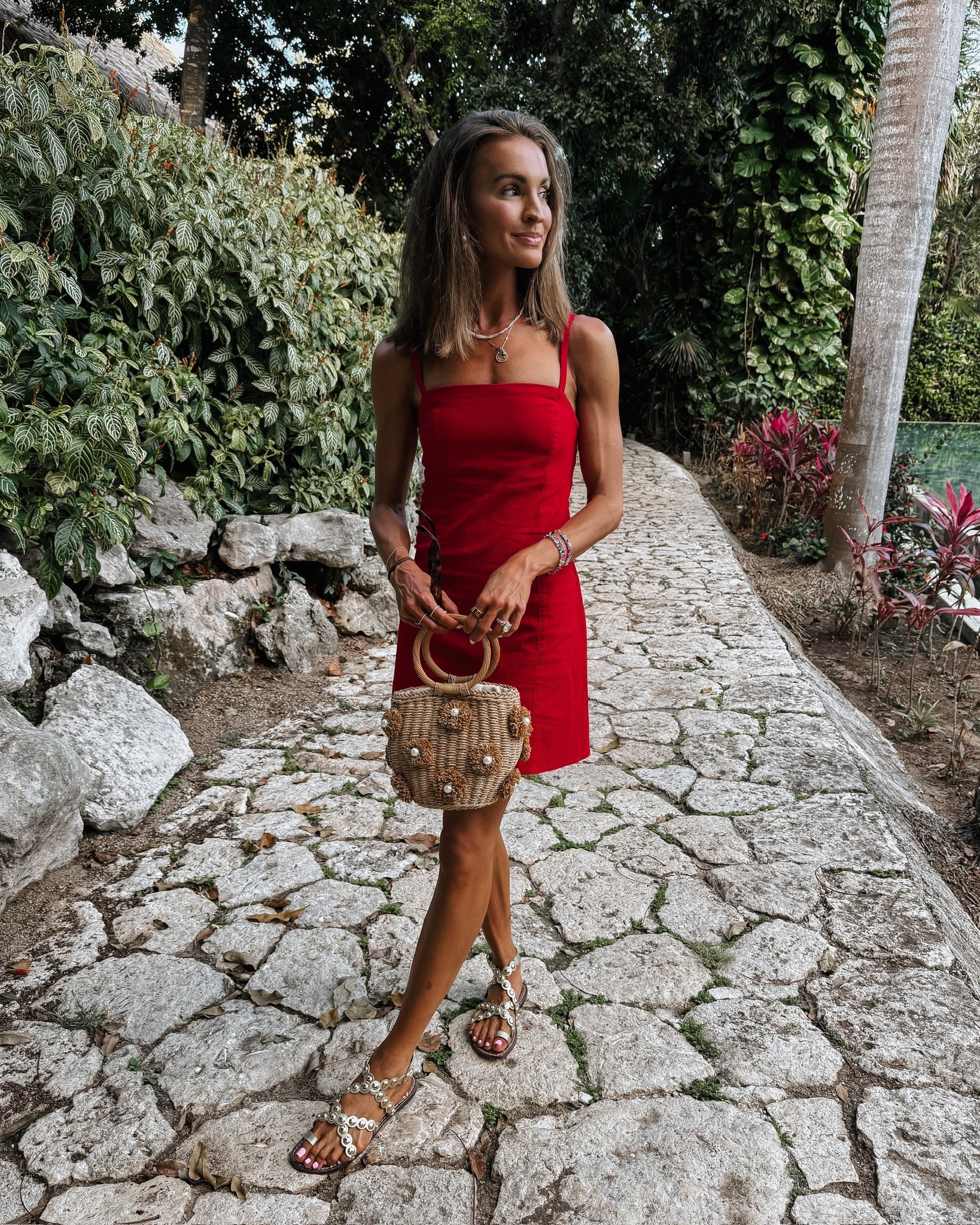 cutest red dress on sale ❤️ built in bra + shorts! 