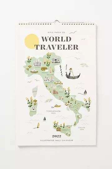 Rifle Paper Co. World Traveler 2022 Wall Calendar | Anthropologie (US)