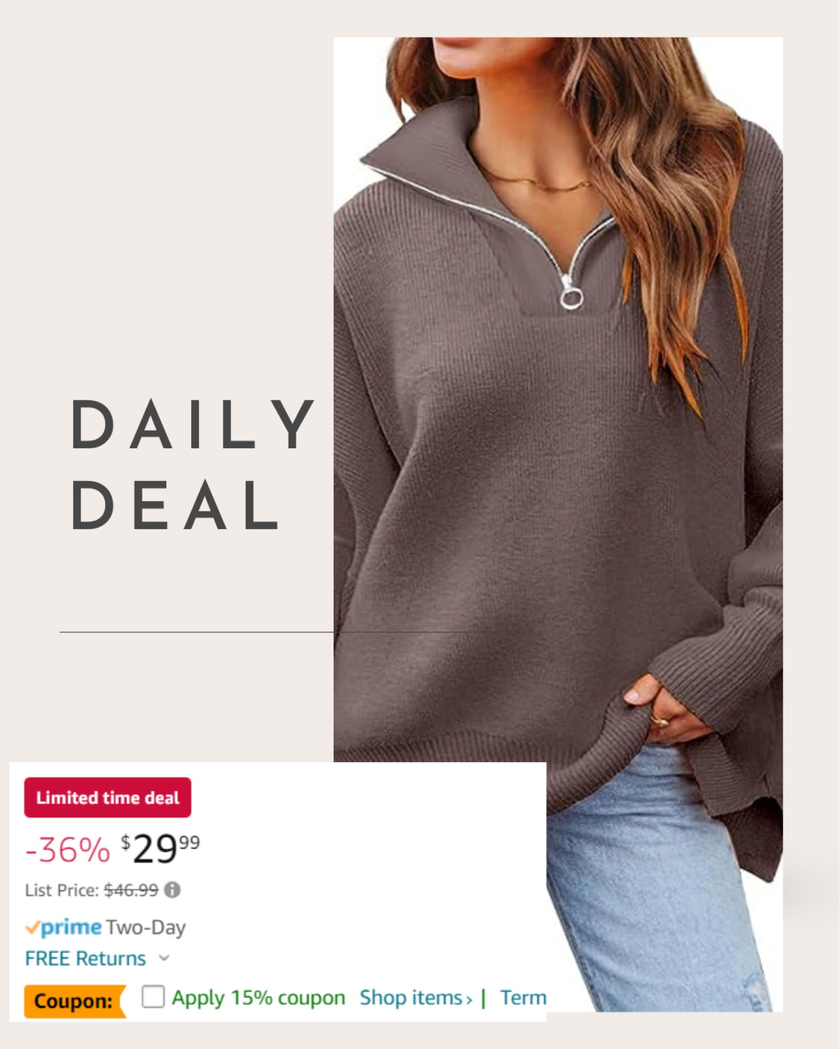 Amazon fashion daily deals 

#LTKstyletip #LTKsalealert #LTKfindsunder50