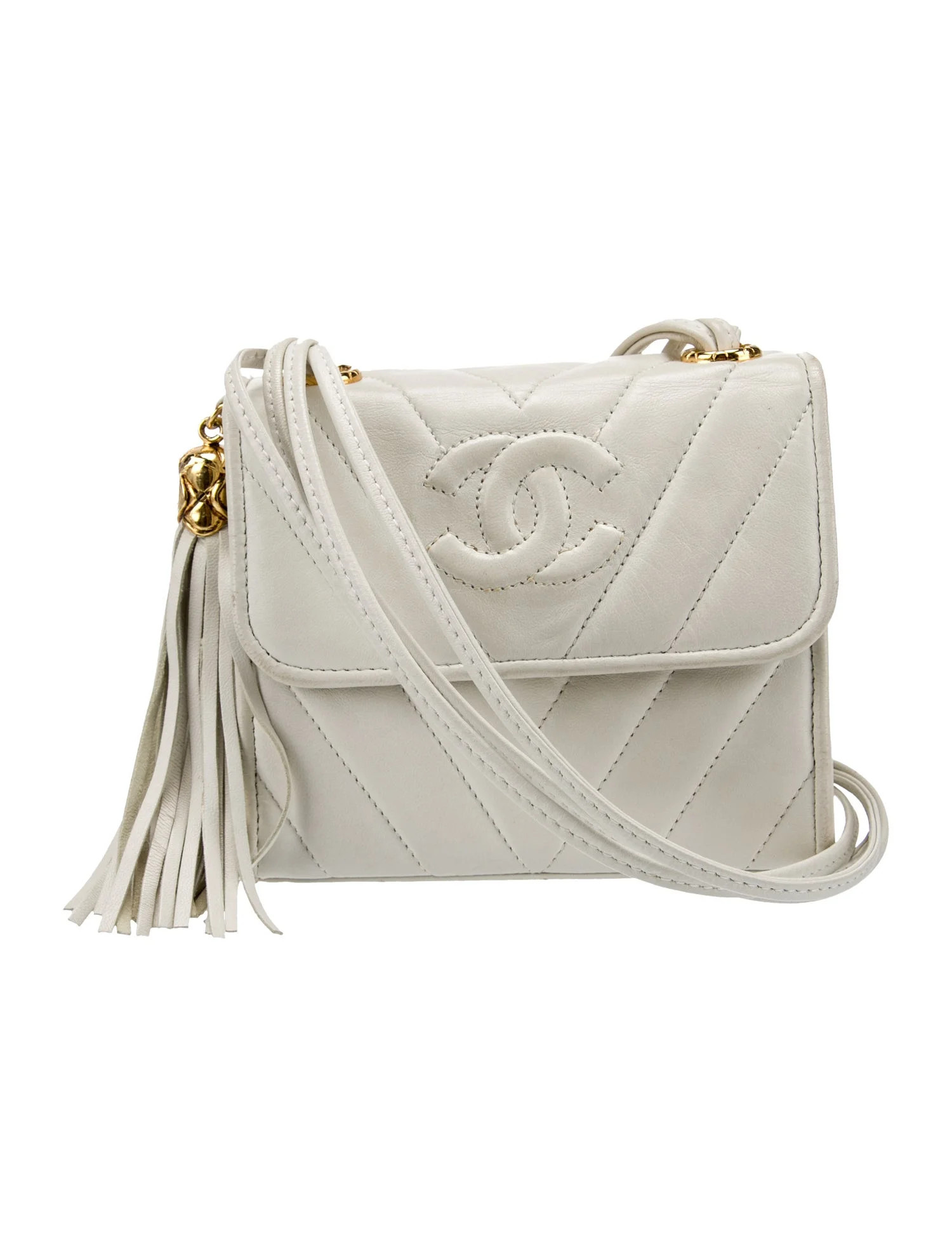 Chevron Tassel Mini Crossbody Bag | The RealReal