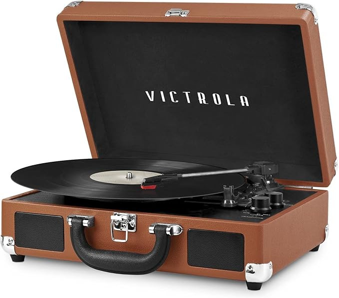 Victrola Vintage 3-Speed Bluetooth Portable Suitcase Record Player with Built-in Speakers | Upgra... | Amazon (US)