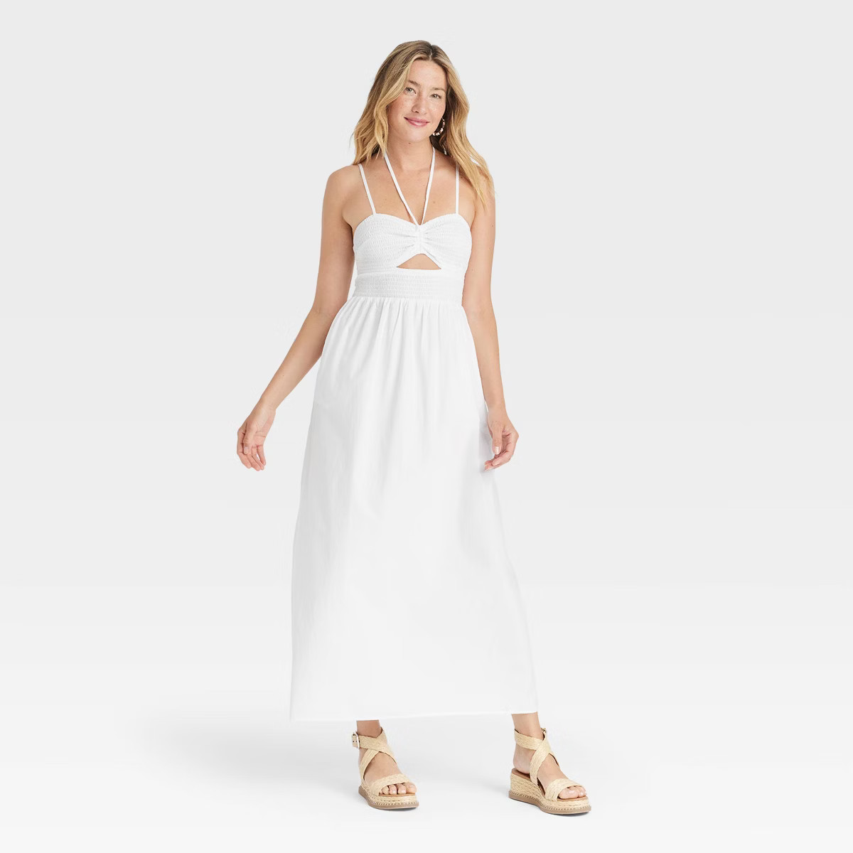 Women's Smocked Cut-Out Maxi Sundress - Universal Thread™ | Target