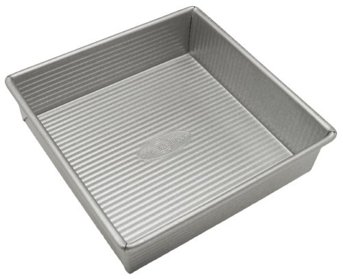 USA Pan Bakeware Square Cake Pan, 8 inch, Nonstick & Quick Release Coating, Made in the USA from Aluminized Steel | Amazon (US)