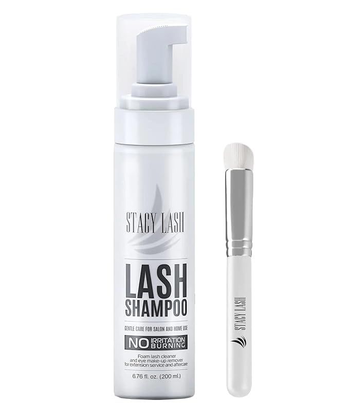 STACY LASH 6.76 fl.oz / 200ml Eyelash Extension Shampoo + Brush/Eyelid Foaming Cleanser/Wash for ... | Amazon (US)