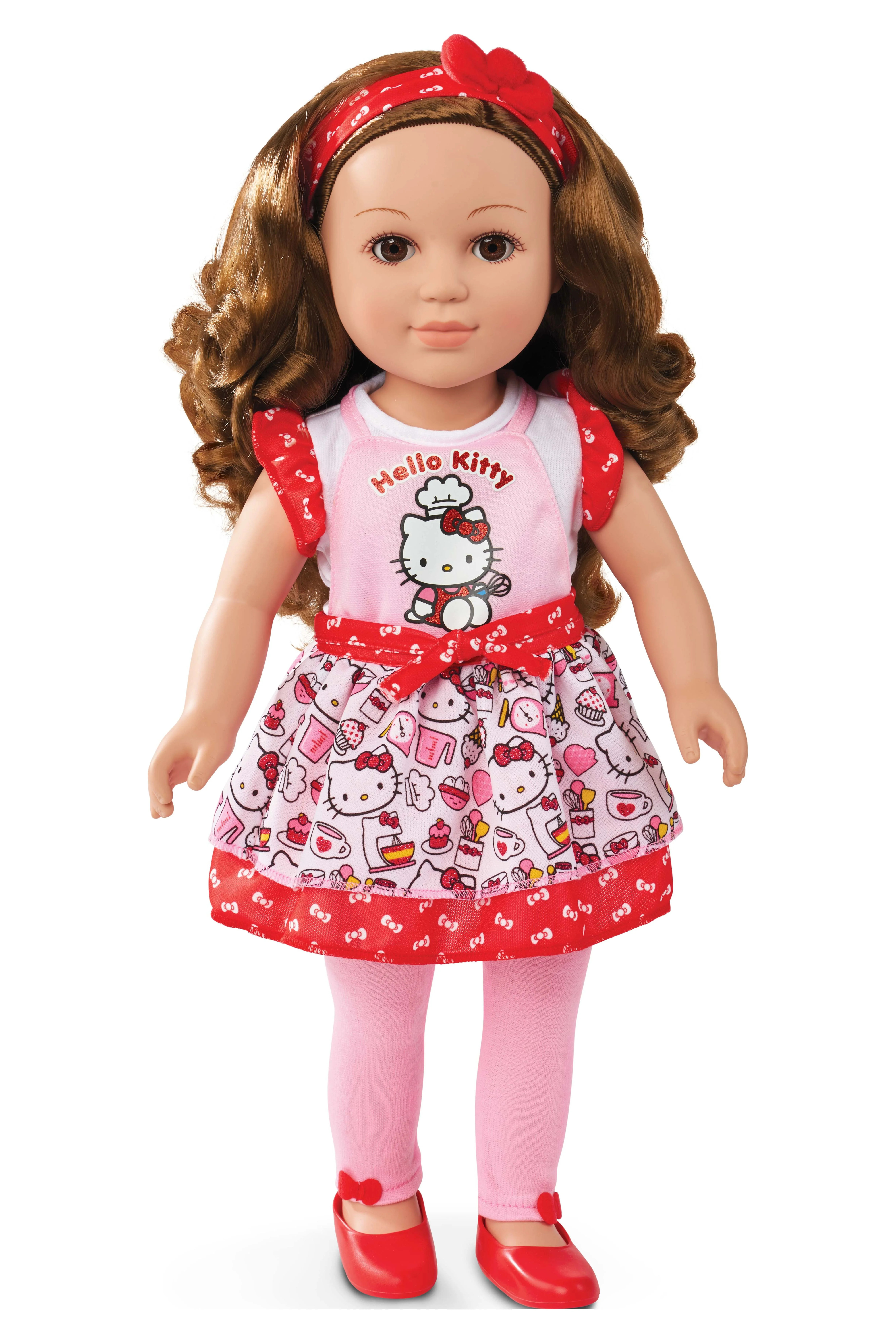 My Life As Poseable Hello Kitty Baker 18inch Doll, Brunette Hair, Brown Eyes | Walmart (US)