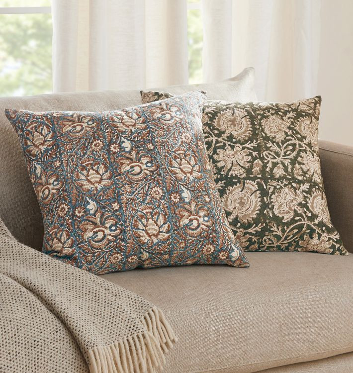 Lotus Botanical Print Pillow Cover | Rejuvenation
