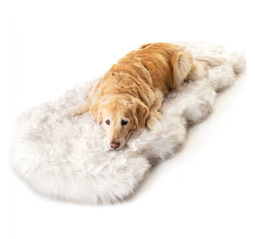 Paw Brands PupRug Runner Luxury Faux Fur Orthopedic Memory Foam Washable Dog Bed, 72" L X 28" W X... | Petco