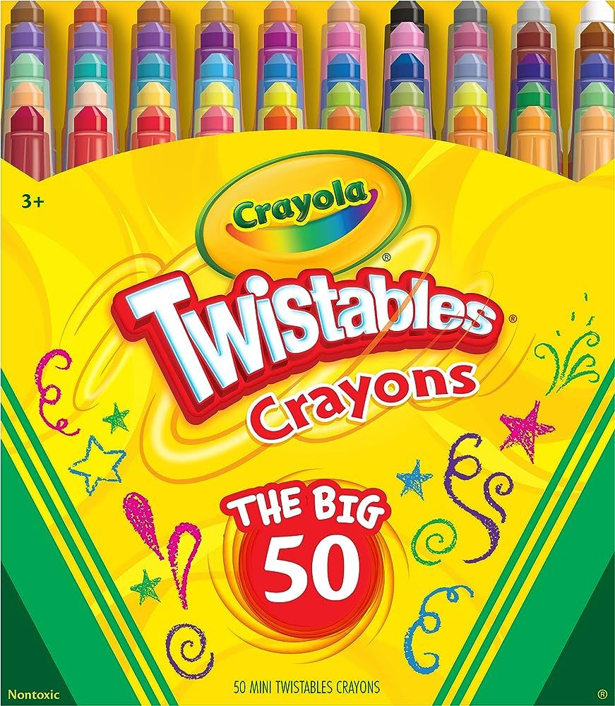 Crayola Mini Twistables Crayons (50ct), Kids Art Supplies, Easter Basket Stuffers, Crayons for To... | Amazon (US)