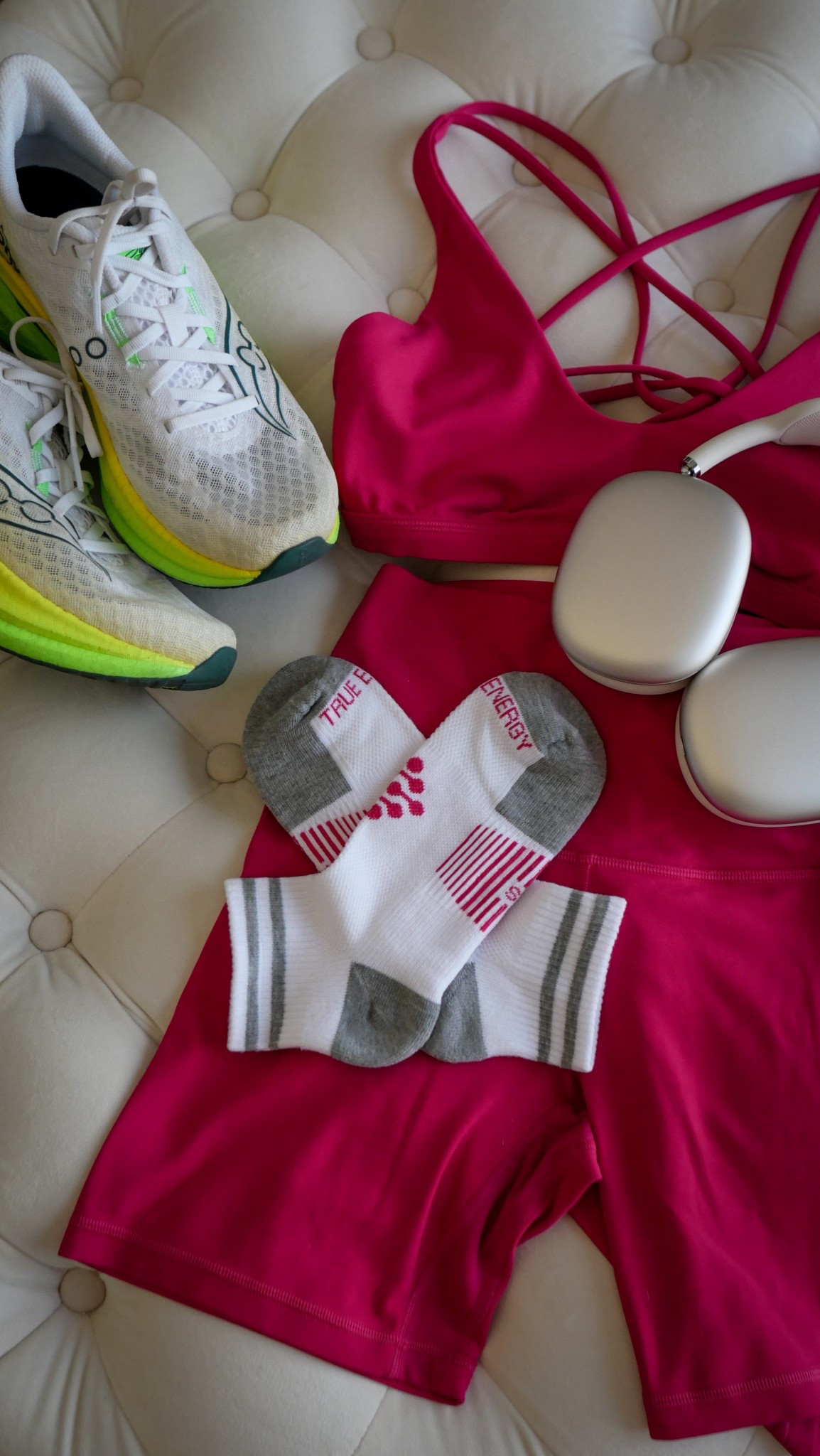 Setting myself up for success by always laying out my gym clothes for the next morning!! Including my go to @TrueEnergy Socks for performance and comfort!! They also look great too! #ad 

#LTKActive #LTKfitnessgoals