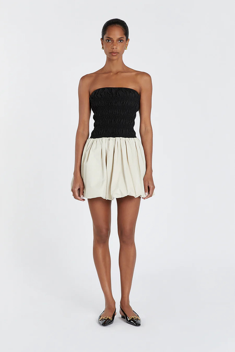 STEVIE BLACK AND STONE MINI DRESS | DISSH