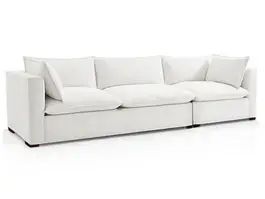 Quick Ship Organic 2 Arms Sofa Modular - Contemporary Modular Couch - Modular Sectional Sofa Furn... | The Futon Shop