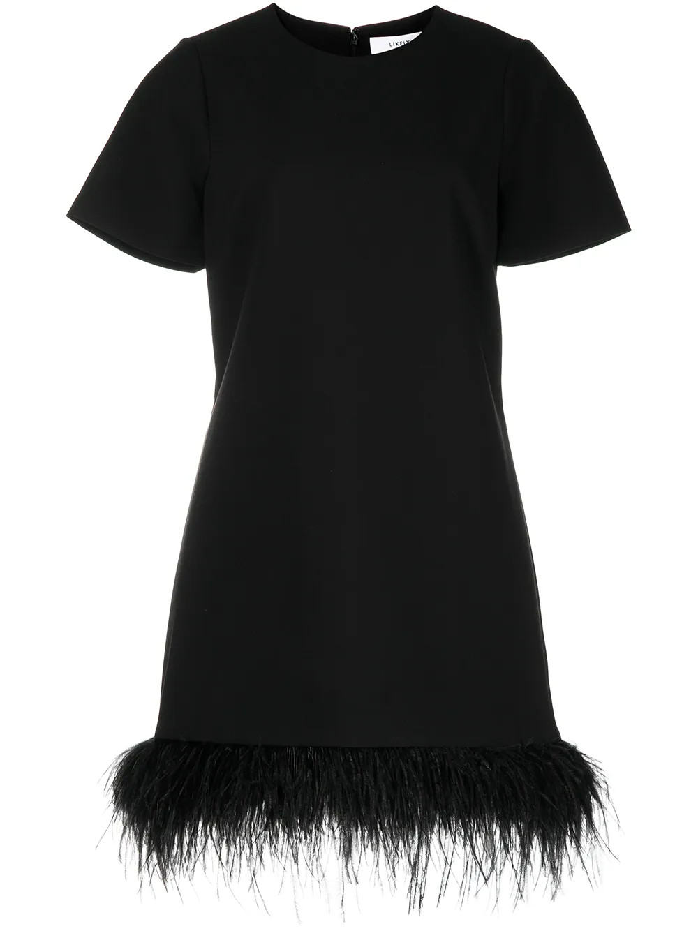 Likely Marullo feather-trim Mini Dress  - Farfetch | Farfetch Global