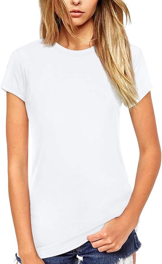 Beluring Women T Shirt Short/Long Sleeve Crew Neck Tee Tops Blouse | Amazon (US)