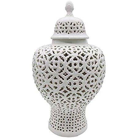 Galt International 19.5” Lattice Ginger Jar with Lid - Home Decor with Intricate Mediterranean ... | Amazon (US)