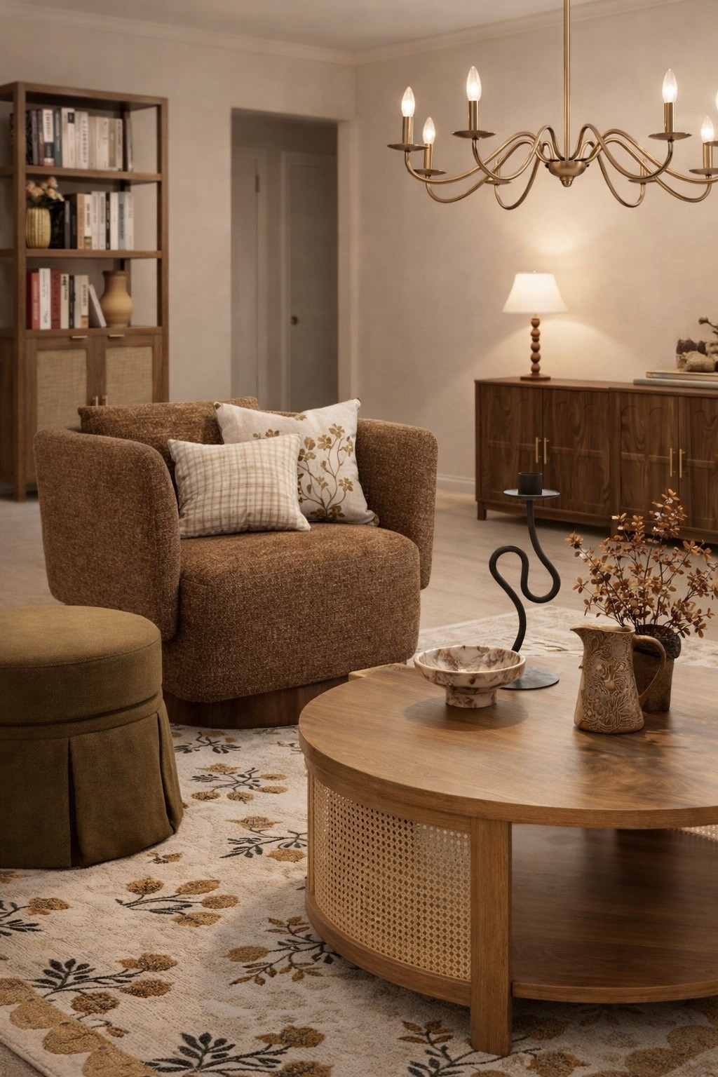 Warm wood, soft textures, and cozy layers 🤎 These new home finds come together to create the perfect relaxed living room moment. From the cane coffee table to the curved accent chair and vintage-inspired pillows, every piece adds warmth and character without overwhelming the space.

This mix of neutral tones, organic textures, and timeless furniture makes styling a living room feel effortless.

#LTKHome #LTKLivingRoom #LTKFinds

#LTKSaleAlert #LTKSeasonal #LTKHome