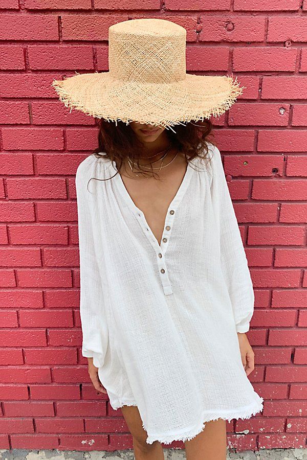 Sun Seeker Henley by Endless Summer at Free People, Ivory, S | Free People (Global - UK&FR Excluded)