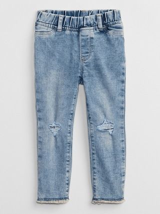 babyGap Destructed Pull-On Ankle Jeggings with Washwell | Gap Factory