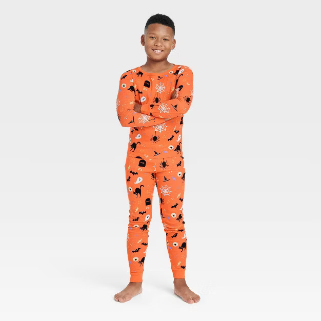 Kids' Halloween Matching Family Snug Fit Pajama Set - Hyde & EEK! Boutique™ Orange | Target
