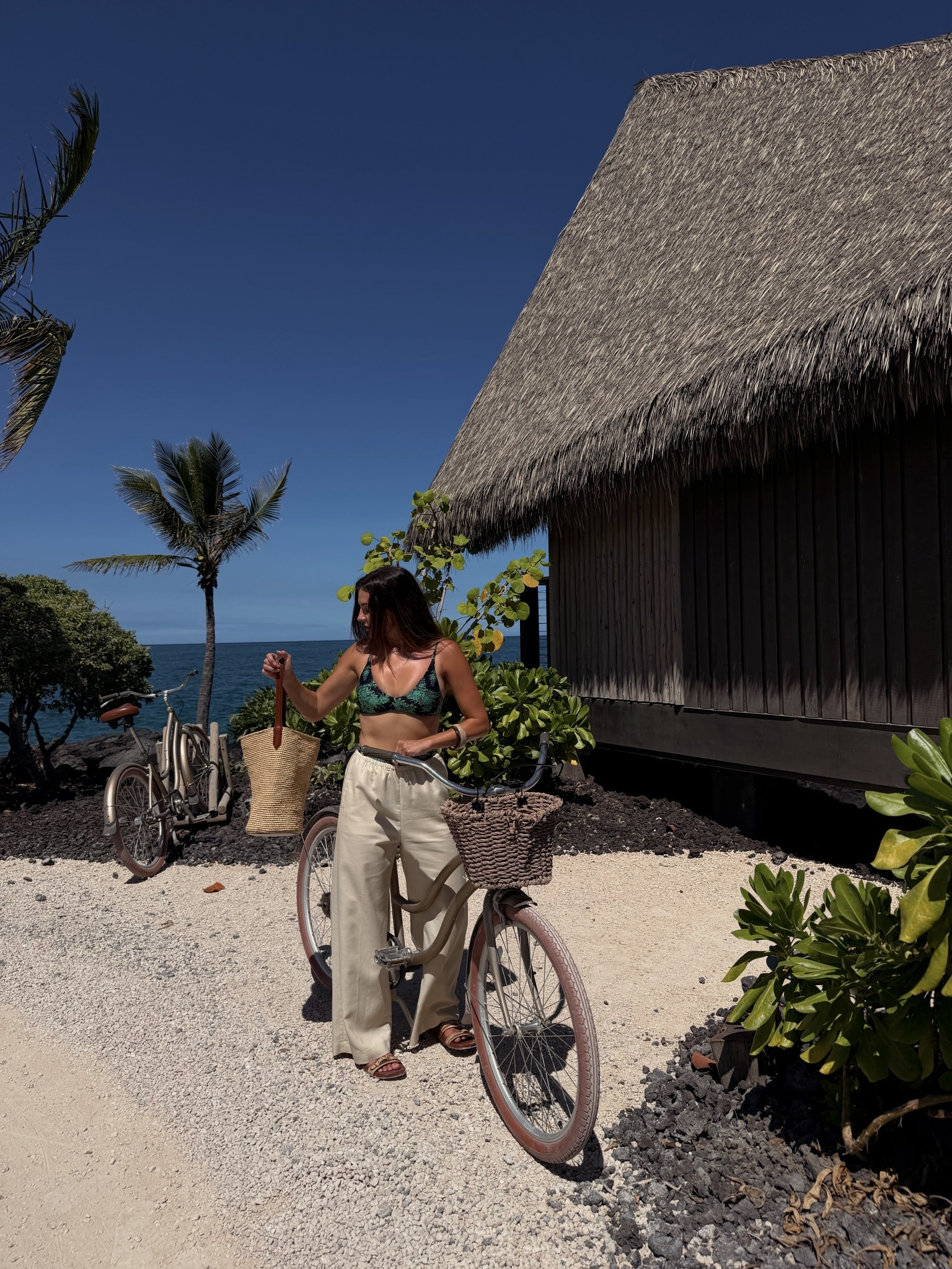 Loving this bikini set for Hawaii!! 

Bikini, one piece, j crew, swimwear coverup, linen pants, sandals, travel finds, beach essentials, bikinis, Europe, Mexico outfit inspo