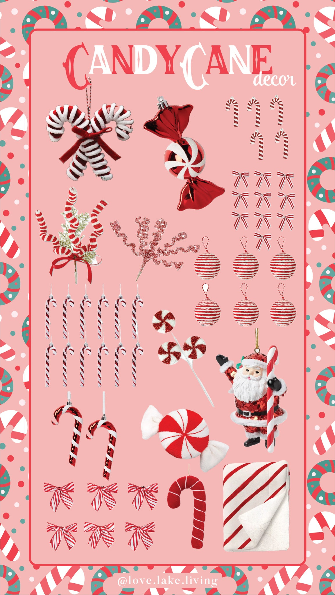 Take a trip down CANDY CANE LANE with me. Here are a lot of the things I used for my girl’s candy cane themed Christmas tree, plus several more things that I didn’t see when I was shopping but would be great additions  The blanket I linked would be the PERFECT tree skirt, just sayin 😄

#LTKSeasonal #LTKHoliday #LTKHome