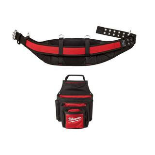 Padded Work Belt with 13 in. 3-Tier Material Pouch (2-Piece) | The Home Depot
