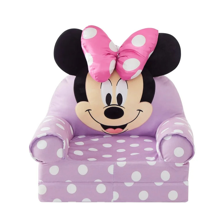 Toddler Disney Minnie Mouse 2-in-1 Flip Out Chair Pink/Purple | Walmart (US)