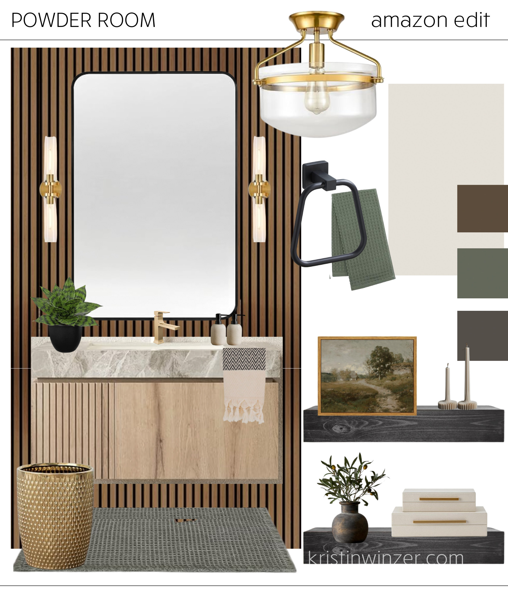 Drama! Love these finds from AMAZON to refresh your powder room/half bath! 

 #LTKHome